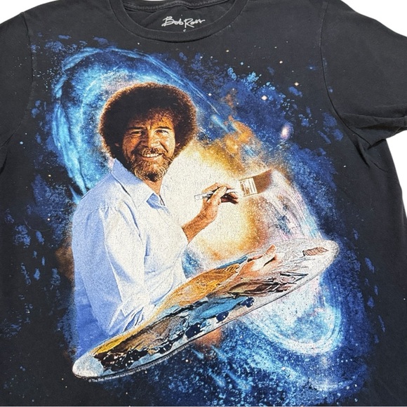 Bob Ross Painting Galaxy PBS Artist Tee - Picture 3 of 5
